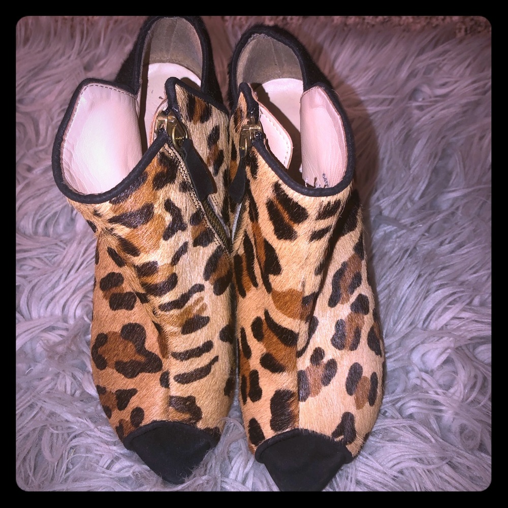 Zara Leopard Print Booties